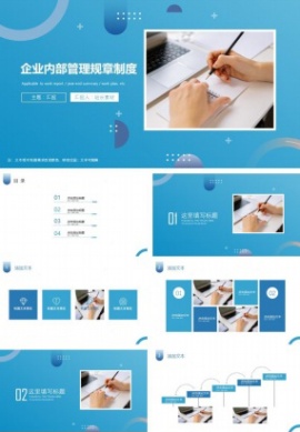 企业内部管理规章制度ppt模板