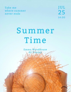 夏日时光主题宣传海报psd素材