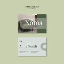 室内设计师商务名片psd素材